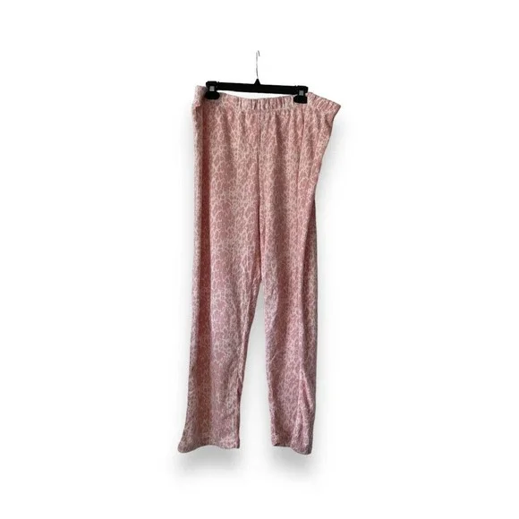 NEW NWT  3x Women's Lounge Ware / Sleep  Pink Leopard Print Isaac Mizrahi - Picture 3 of 5